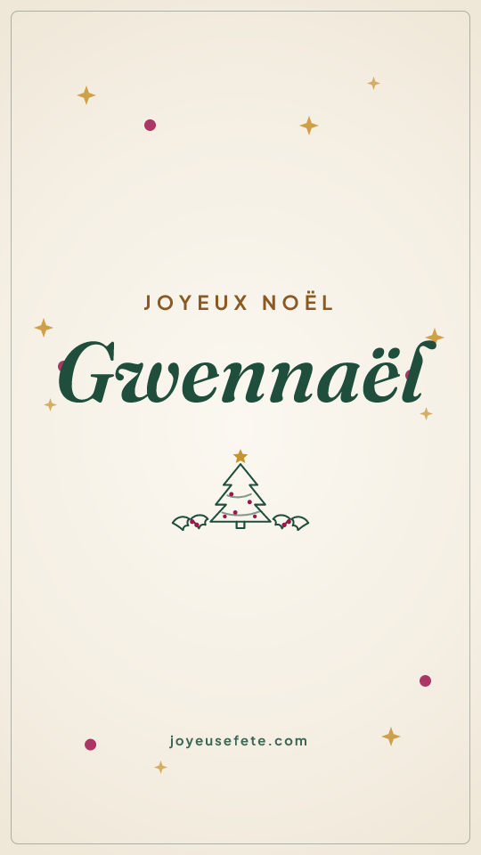 Image « Joyeux Noël Gwennaël » au format story