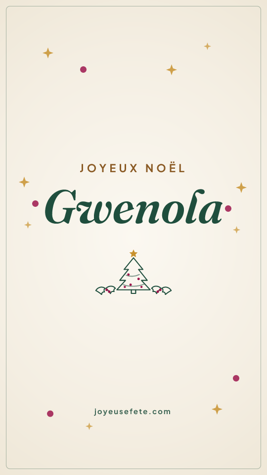 Image « Joyeux Noël Gwenola » au format story