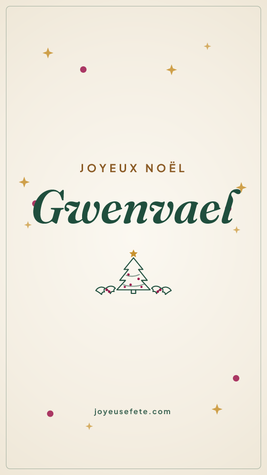 Image « Joyeux Noël Gwenvael » au format story