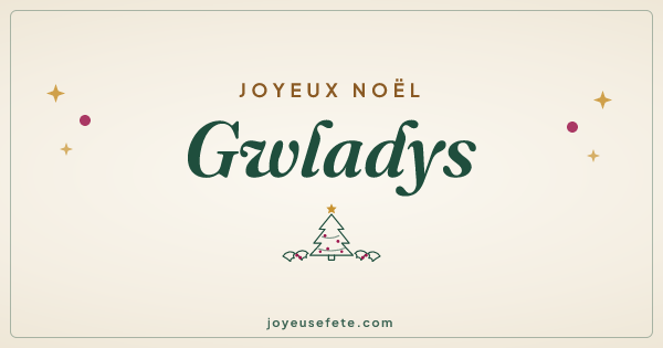 Image « Joyeux Noël Gwladys » au format large