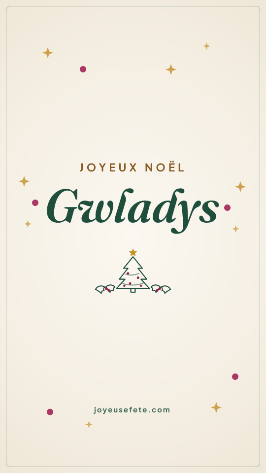 Image « Joyeux Noël Gwladys » au format story