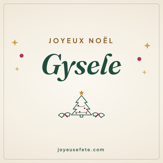 Image carrée « Joyeux Noël Gysele » pour WhatsApp