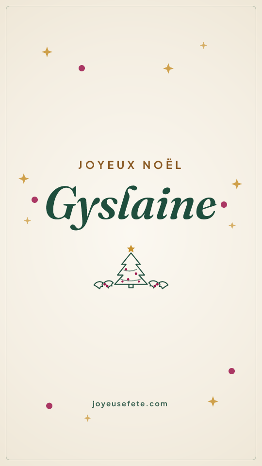 Image « Joyeux Noël Gyslaine » au format story