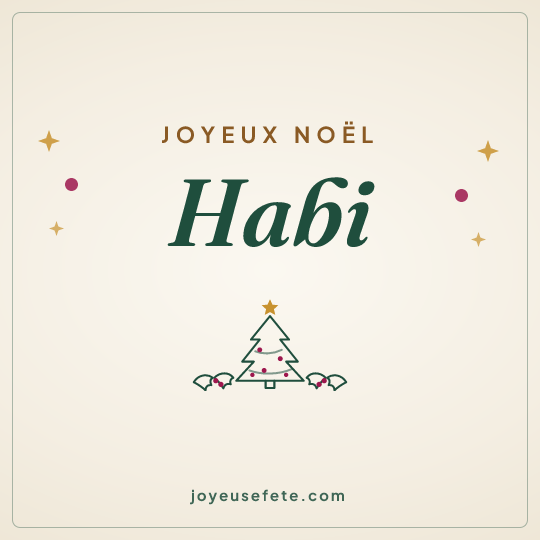 Image carrée « Joyeux Noël Habi » pour WhatsApp