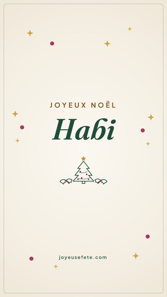 Image « Joyeux Noël Habi » au format story