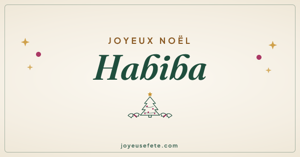 Image « Joyeux Noël Habiba » au format large