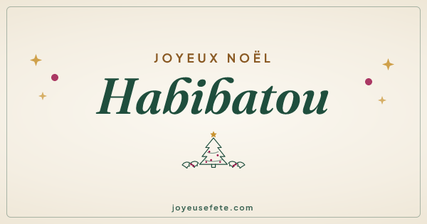 Image « Joyeux Noël Habibatou » au format large