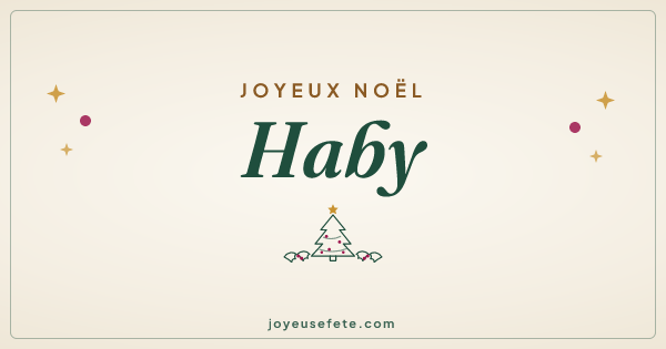 Image « Joyeux Noël Haby » au format large