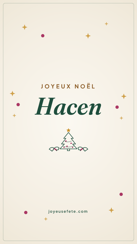 Image « Joyeux Noël Hacen » au format story