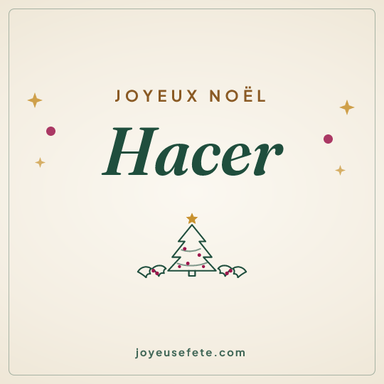Image carrée « Joyeux Noël Hacer » pour WhatsApp