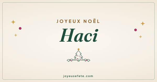 Image « Joyeux Noël Haci » au format large