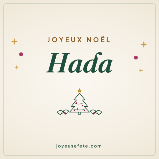 Image carrée « Joyeux Noël Hada » pour WhatsApp