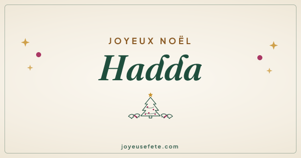 Image « Joyeux Noël Hadda » au format large