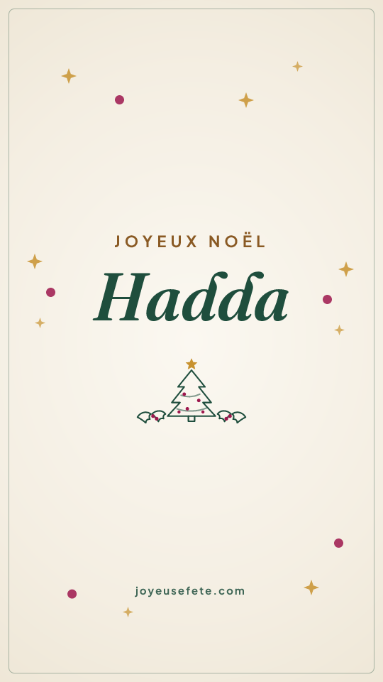 Image « Joyeux Noël Hadda » au format story