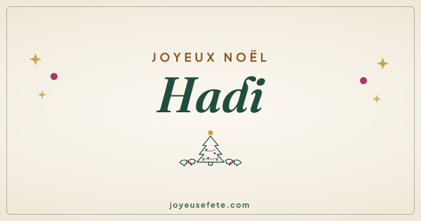 Image « Joyeux Noël Hadi » au format large