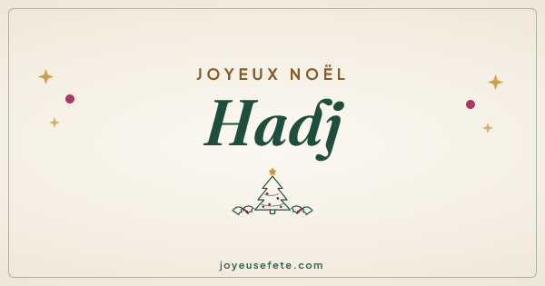 Image « Joyeux Noël Hadj » au format large