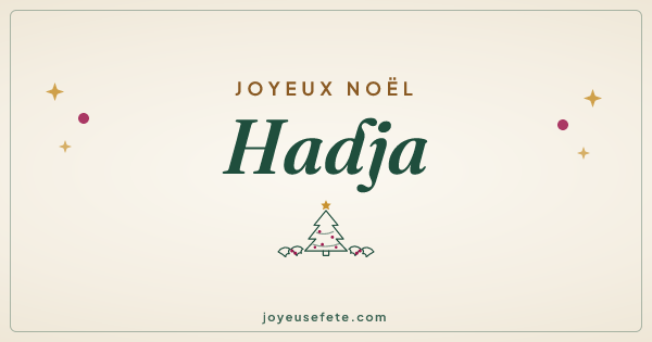 Image « Joyeux Noël Hadja » au format large