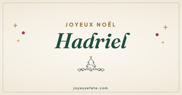 Image « Joyeux Noël Hadriel » au format large