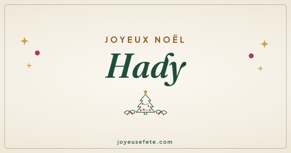 Image « Joyeux Noël Hady » au format large