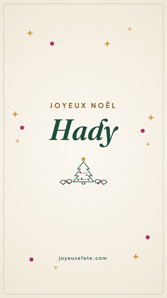 Image « Joyeux Noël Hady » au format story