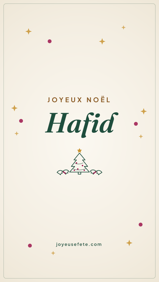 Image « Joyeux Noël Hafid » au format story