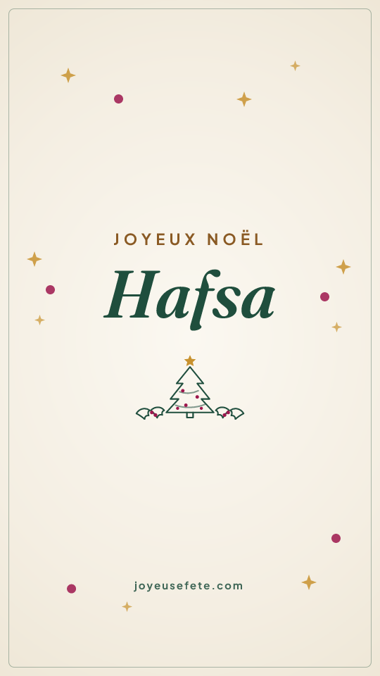 Image « Joyeux Noël Hafsa » au format story