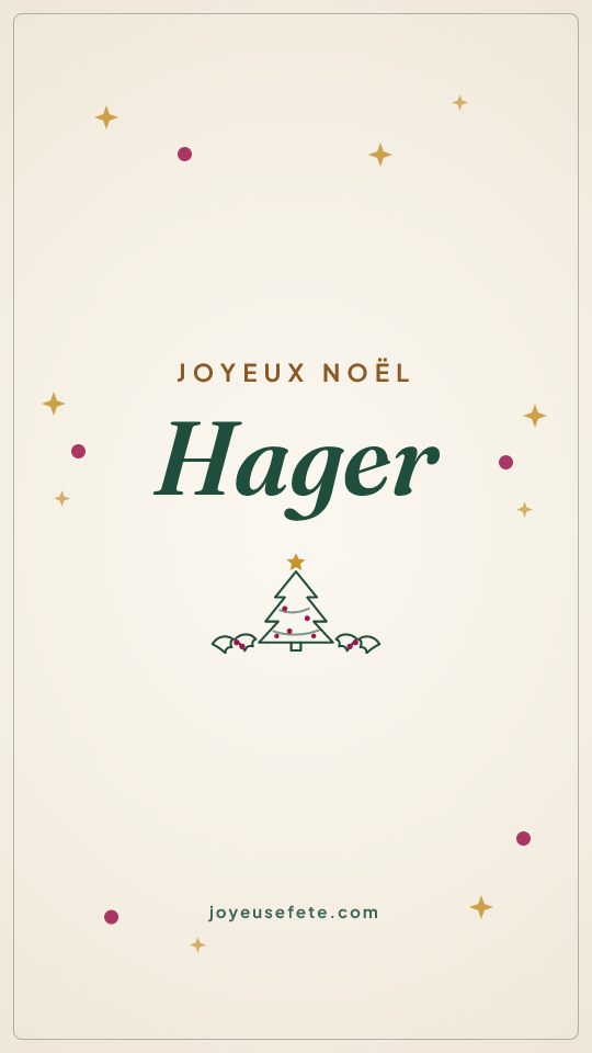 Image « Joyeux Noël Hager » au format story