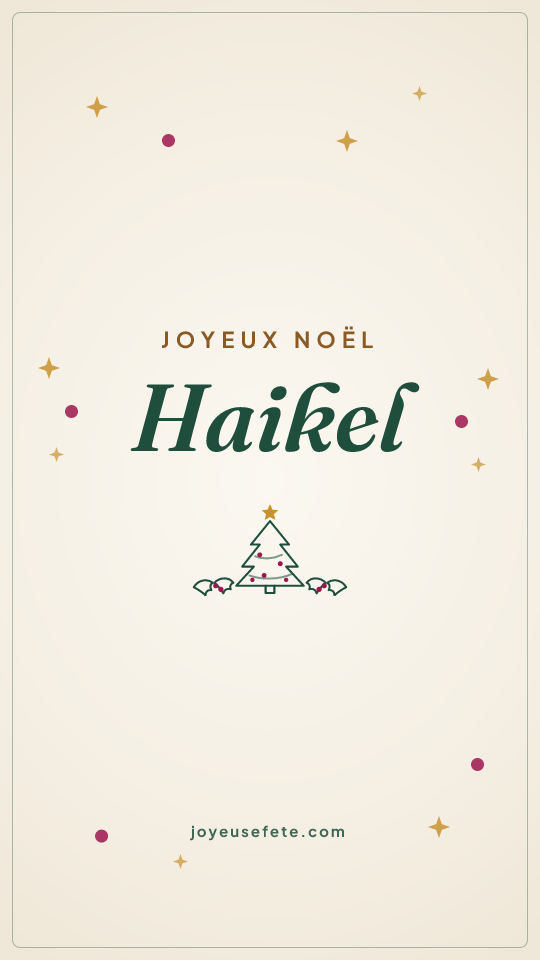 Image « Joyeux Noël Haikel » au format story