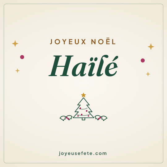 Image carrée « Joyeux Noël Haïlé » pour WhatsApp