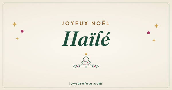 Image « Joyeux Noël Haïlé » au format large