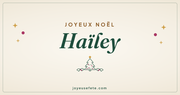 Image « Joyeux Noël Haïley » au format large
