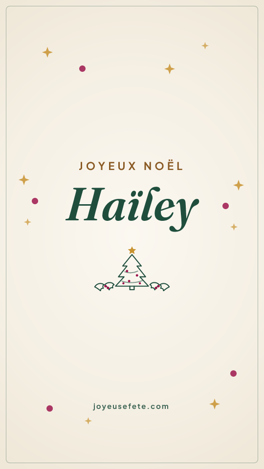 Image « Joyeux Noël Haïley » au format story