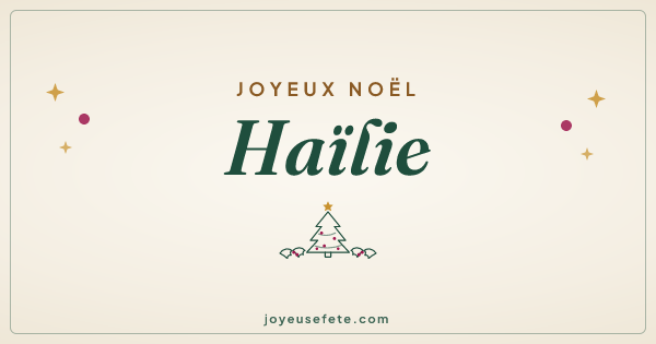 Image « Joyeux Noël Haïlie » au format large