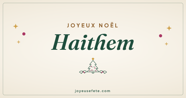 Image « Joyeux Noël Haithem » au format large