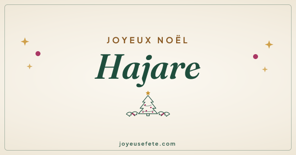 Image « Joyeux Noël Hajare » au format large
