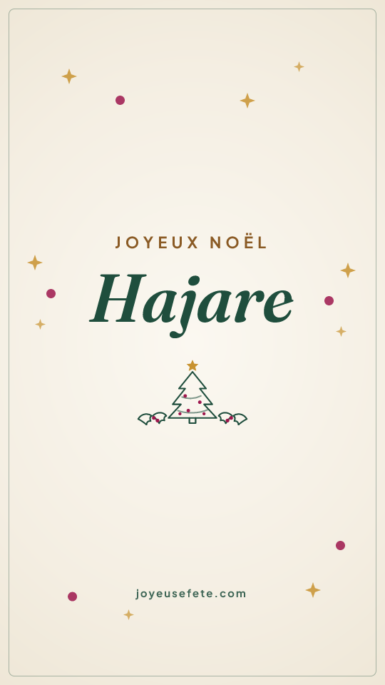 Image « Joyeux Noël Hajare » au format story