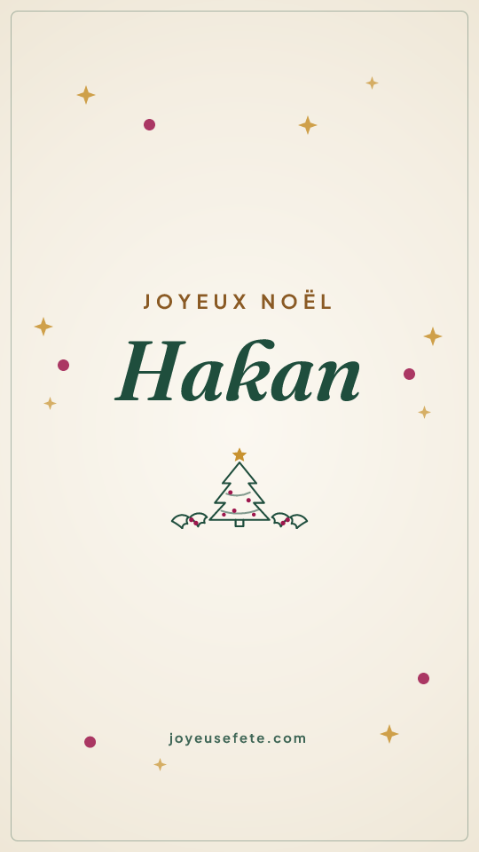 Image « Joyeux Noël Hakan » au format story