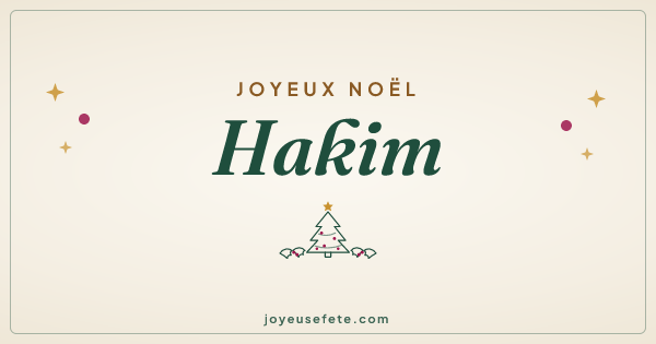 Image « Joyeux Noël Hakim » au format large