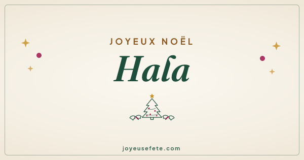 Image « Joyeux Noël Hala » au format large