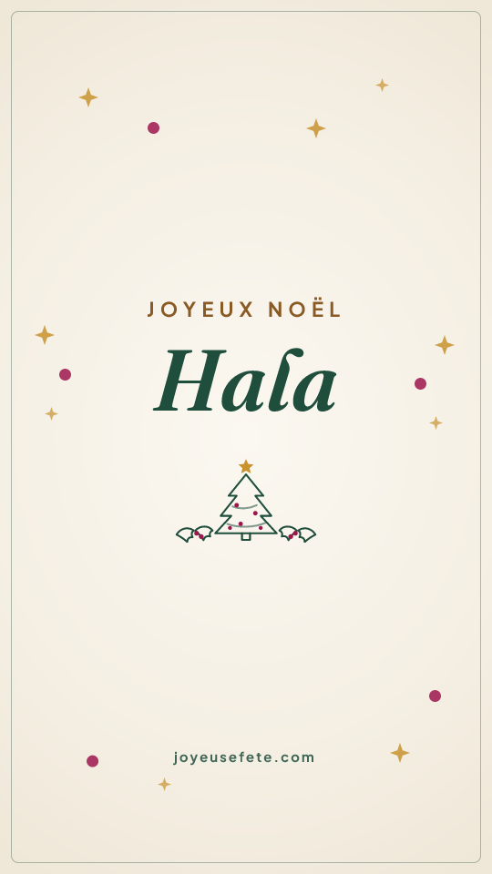 Image « Joyeux Noël Hala » au format story