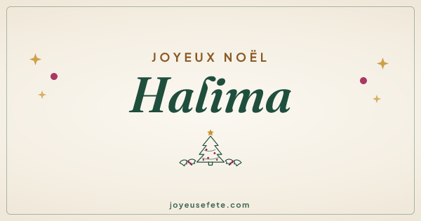 Image « Joyeux Noël Halima » au format large