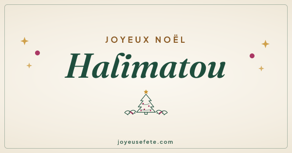 Image « Joyeux Noël Halimatou » au format large
