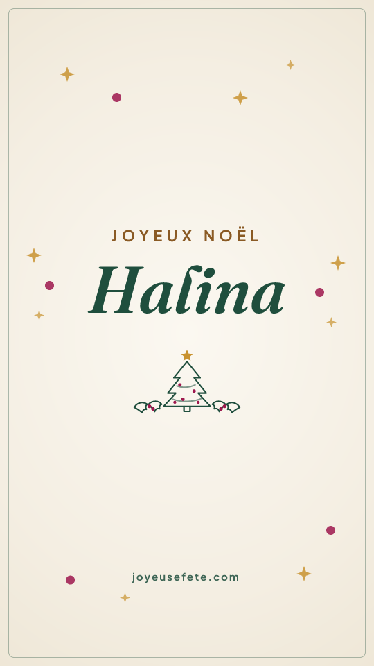 Image « Joyeux Noël Halina » au format story