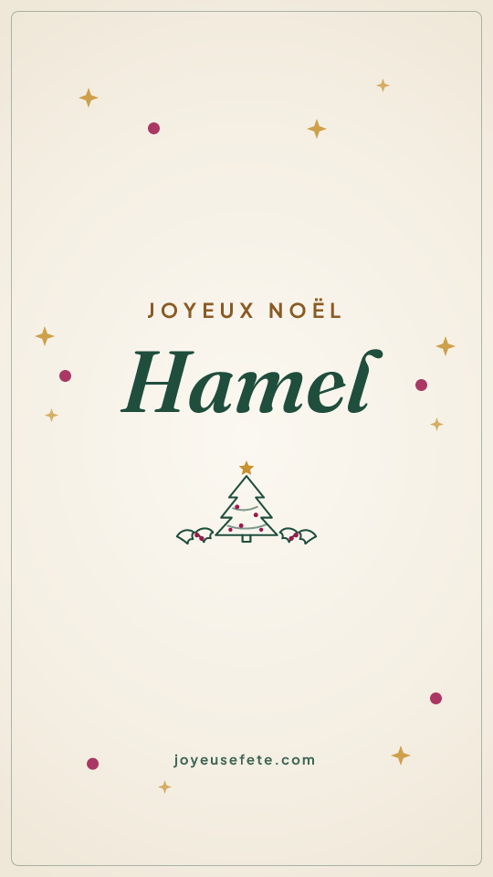 Image « Joyeux Noël Hamel » au format story