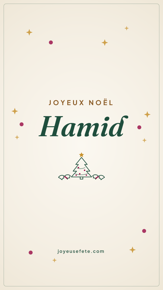 Image « Joyeux Noël Hamid » au format story