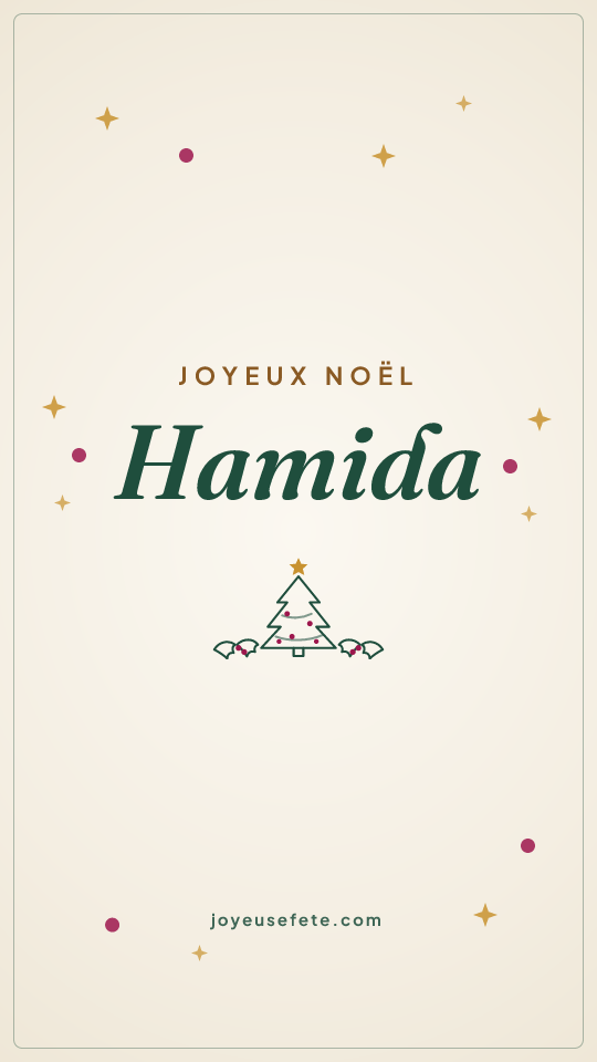Image « Joyeux Noël Hamida » au format story