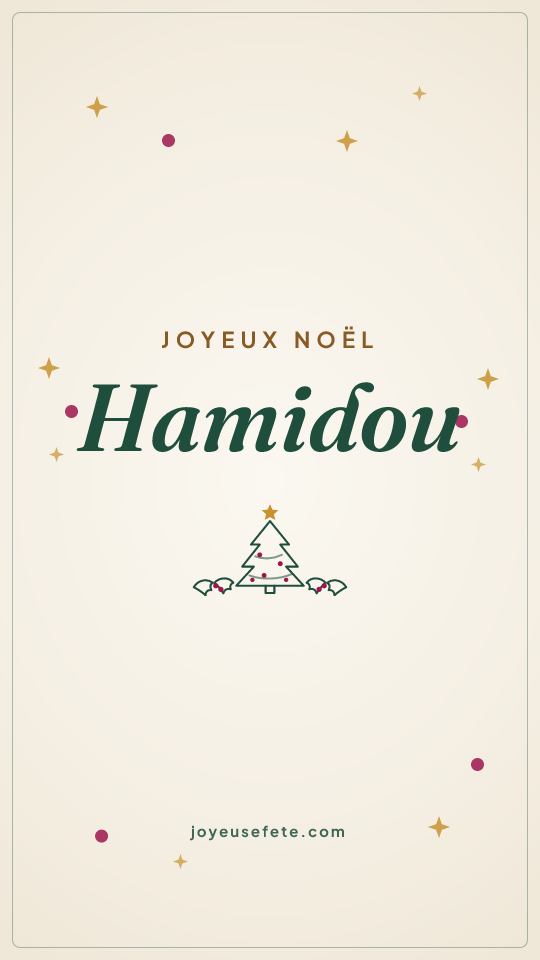 Image « Joyeux Noël Hamidou » au format story