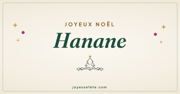 Image « Joyeux Noël Hanane » au format large