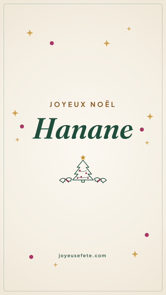 Image « Joyeux Noël Hanane » au format story