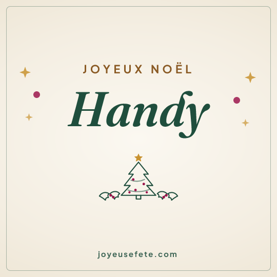 Image carrée « Joyeux Noël Handy » pour WhatsApp